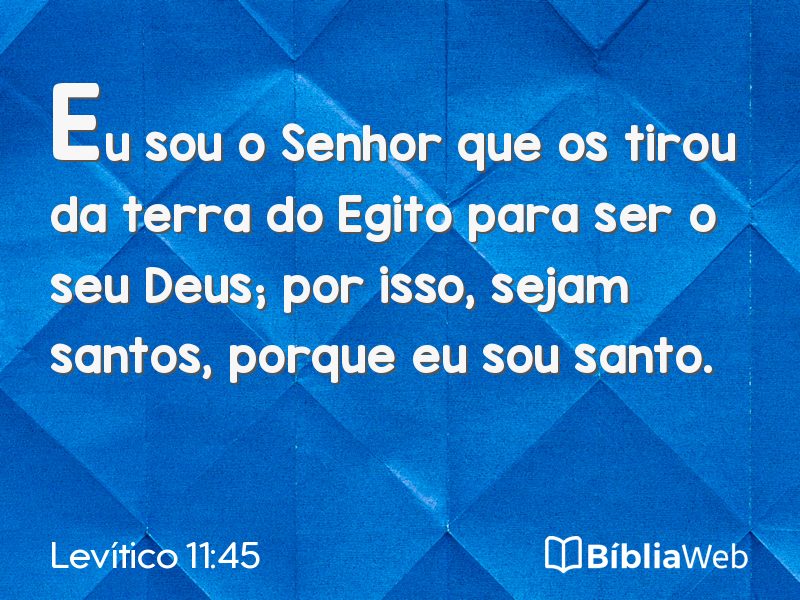 Levítico 11:45 em imagem para compartilhar