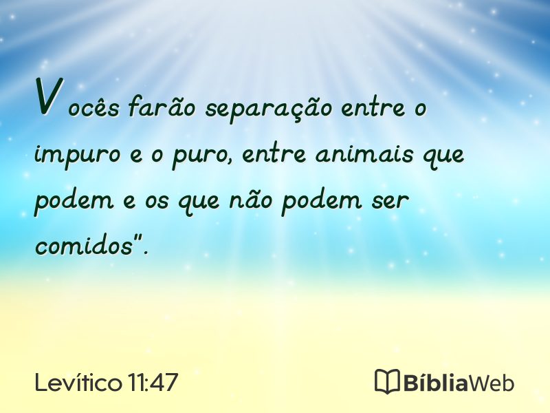 Levítico 11:47 em imagem para compartilhar
