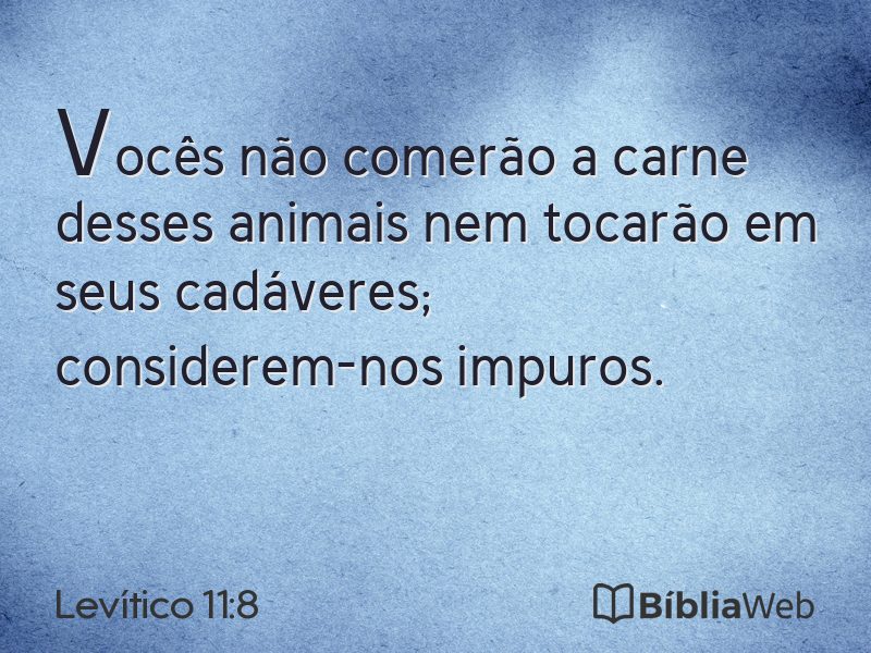 Levítico 11:8 em imagem para compartilhar