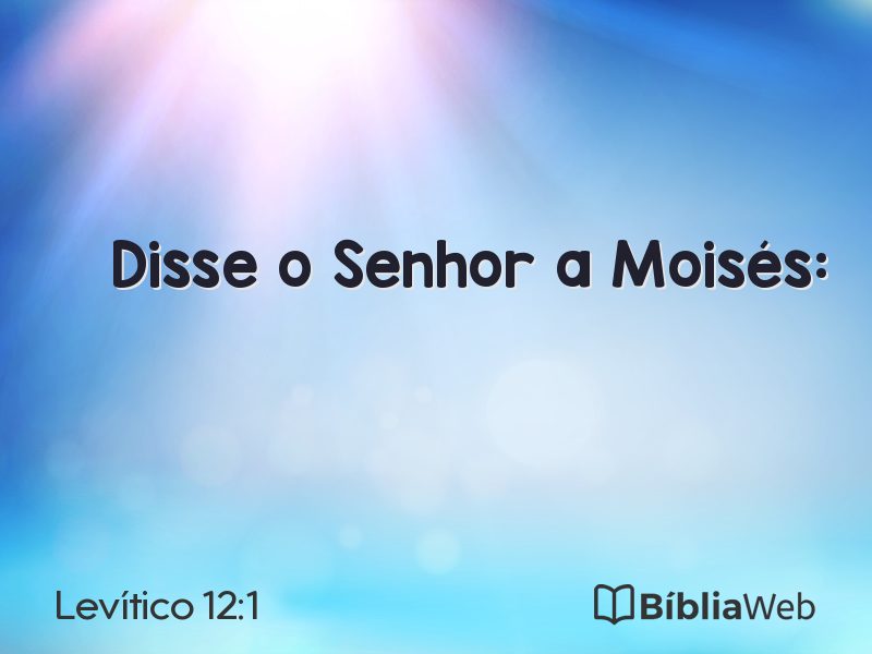 Levítico 12:1 em imagem para compartilhar