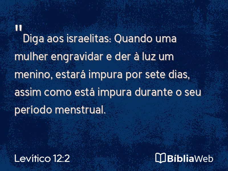 Levítico 12:2 em imagem para compartilhar