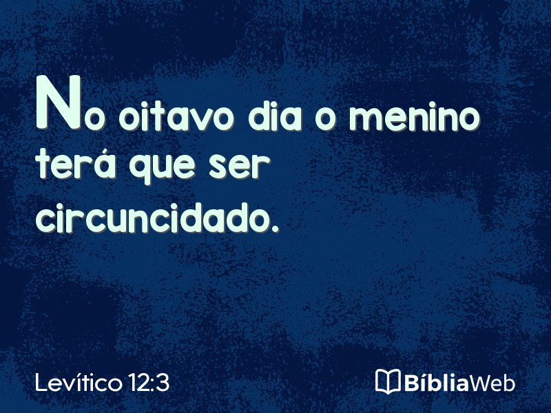 Levítico 12:3 em imagem para compartilhar