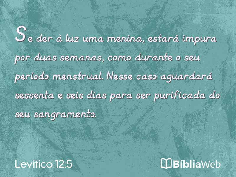 Levítico 12:5 em imagem para compartilhar