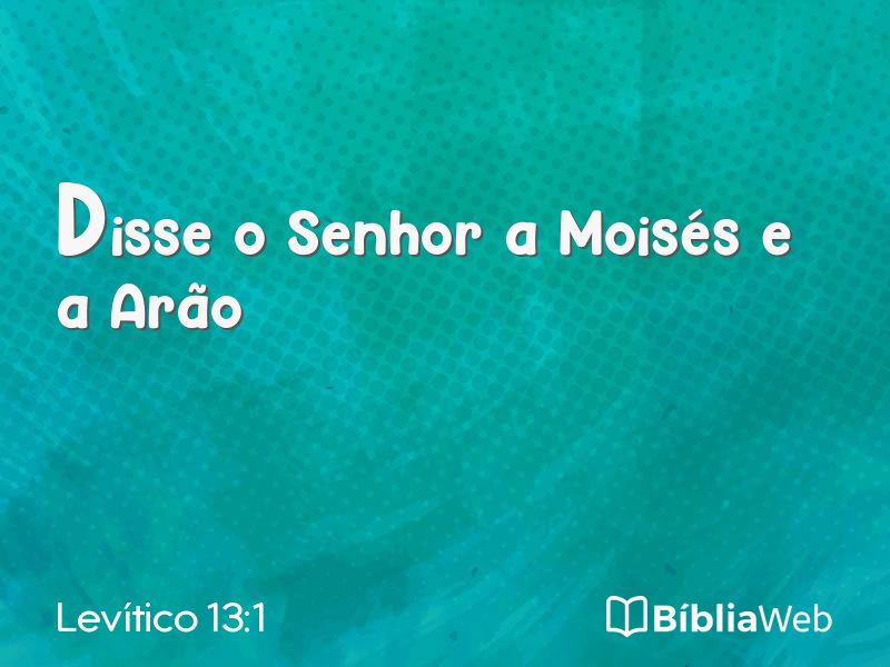Levítico 13:1 em imagem para compartilhar
