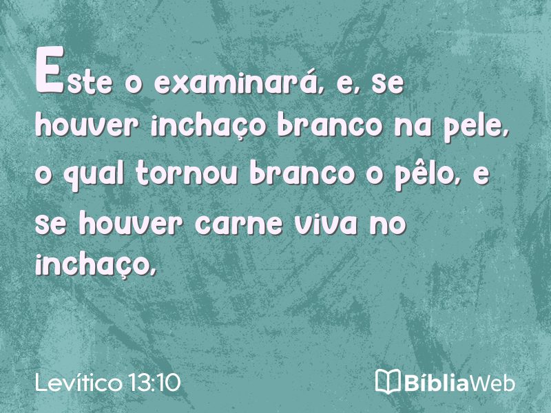 Levítico 13:10 em imagem para compartilhar