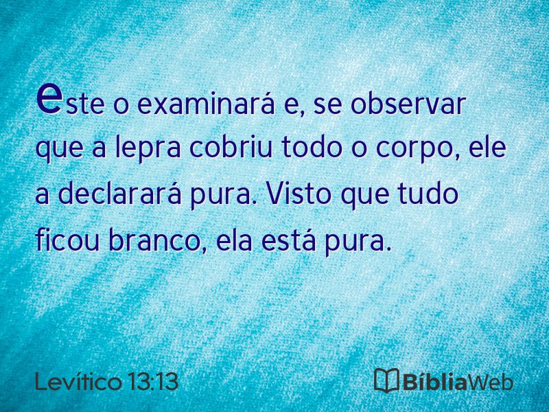 Levítico 13:13 em imagem para compartilhar