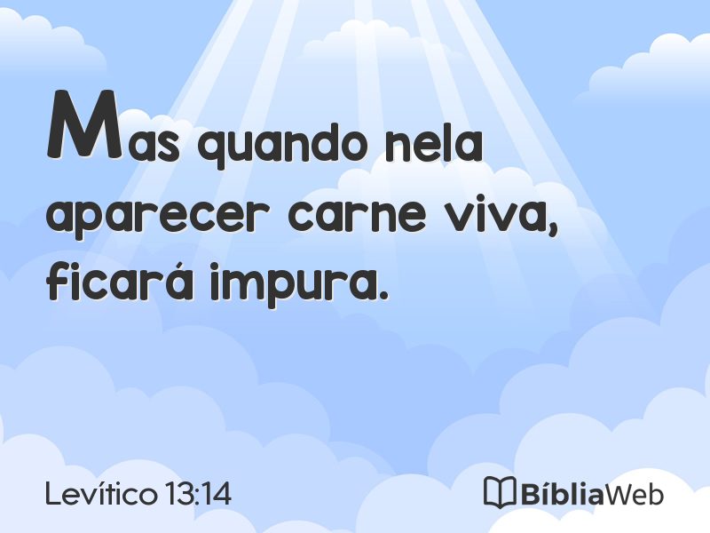 Levítico 13:14 em imagem para compartilhar