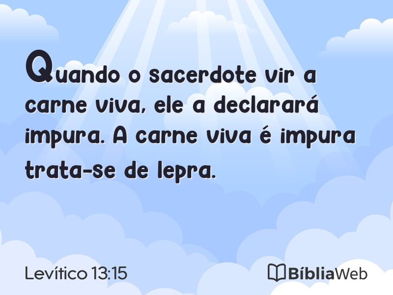 Levítico 13:15 em imagem para compartilhar