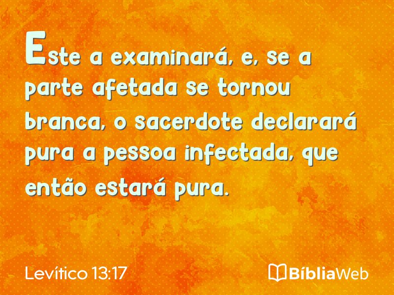 Levítico 13:17 em imagem para compartilhar