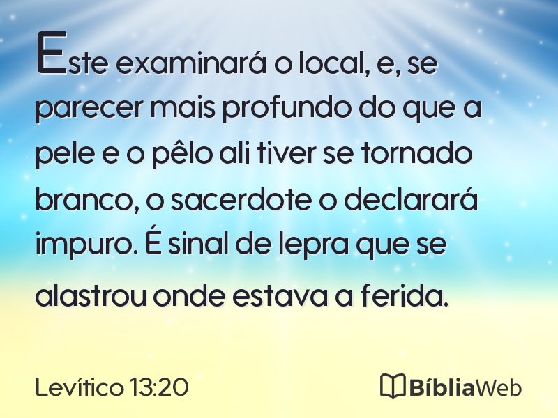 Levítico 13:20 em imagem para compartilhar