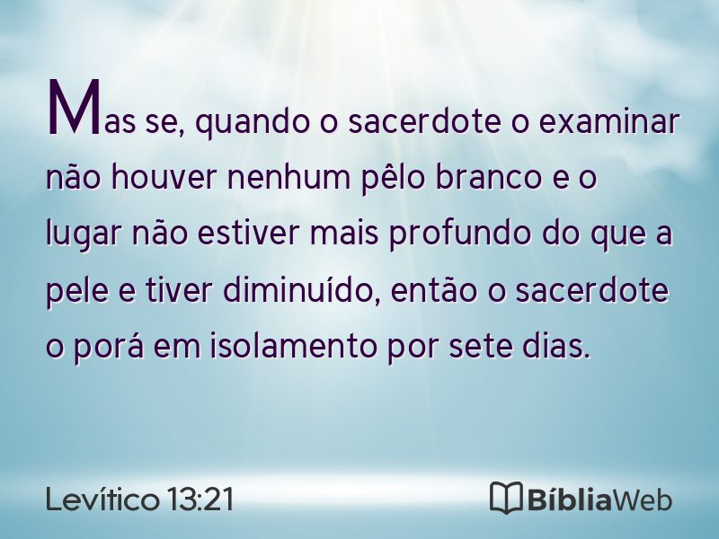 Levítico 13:21 em imagem para compartilhar
