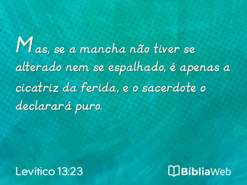 Levítico 13:23 em imagem para compartilhar