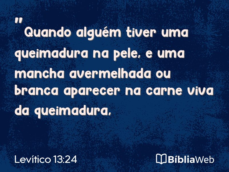 Levítico 13:24 em imagem para compartilhar