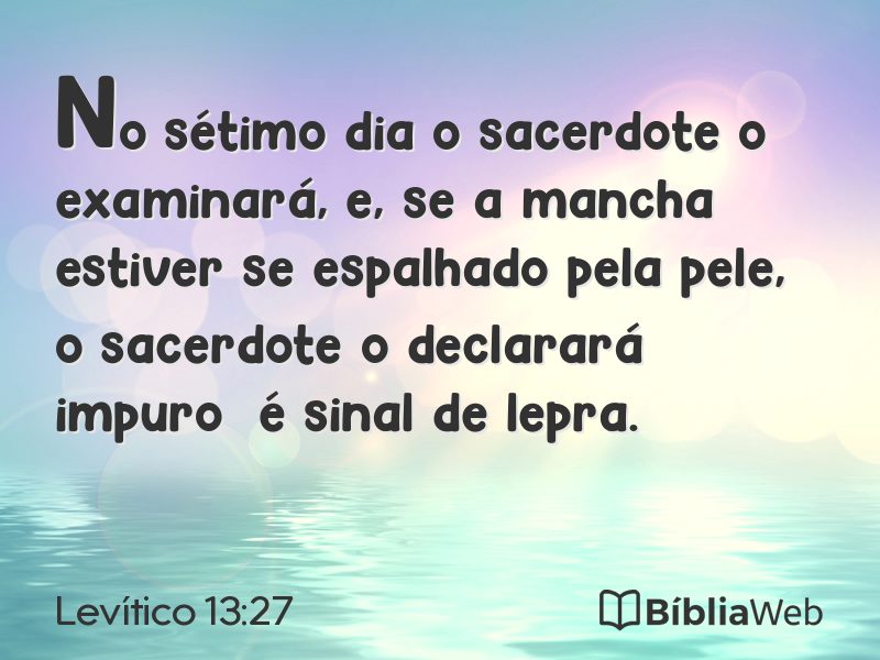 Levítico 13:27 em imagem para compartilhar