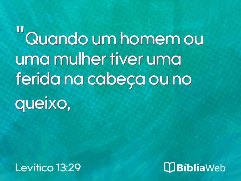Levítico 13:29 em imagem para compartilhar