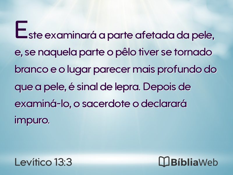 Levítico 13:3 em imagem para compartilhar