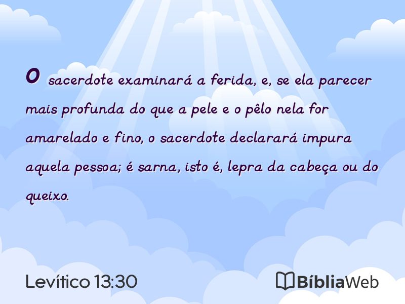 Levítico 13:30 em imagem para compartilhar