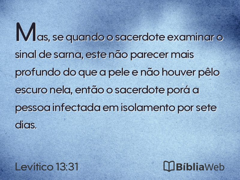 Levítico 13:31 em imagem para compartilhar