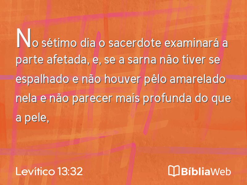 Levítico 13:32 em imagem para compartilhar