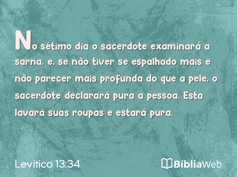 Levítico 13:34 em imagem para compartilhar
