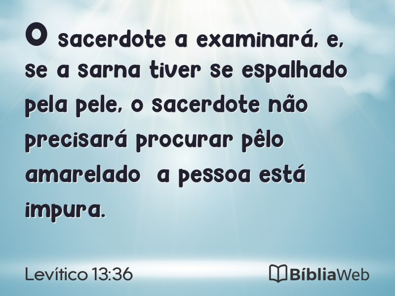 Levítico 13:36 em imagem para compartilhar