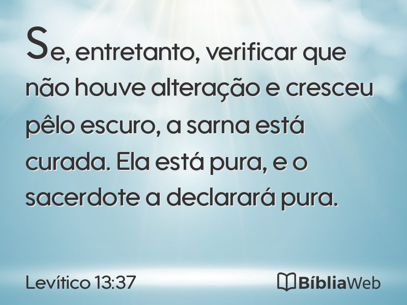 Levítico 13:37 em imagem para compartilhar