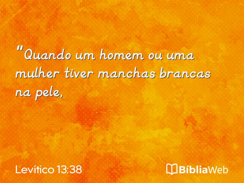 Levítico 13:38 em imagem para compartilhar