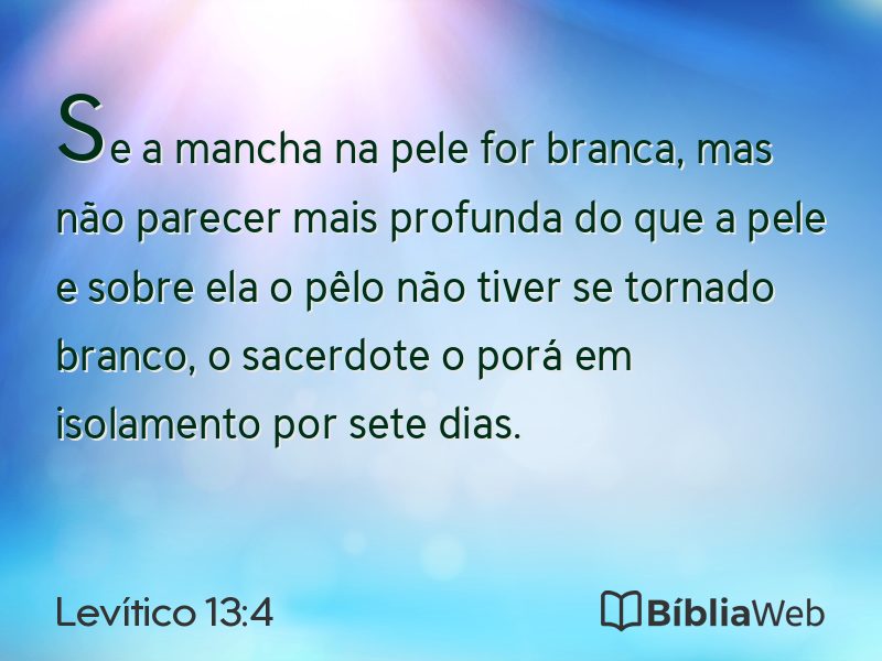 Levítico 13:4 em imagem para compartilhar
