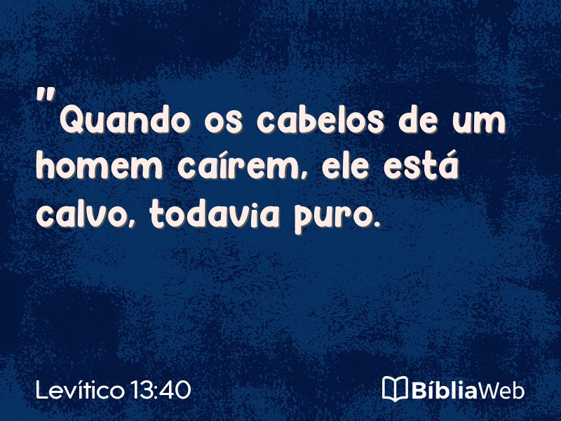 Levítico 13:40 em imagem para compartilhar