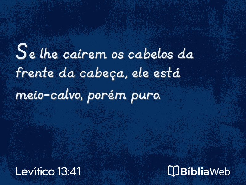 Levítico 13:41 em imagem para compartilhar