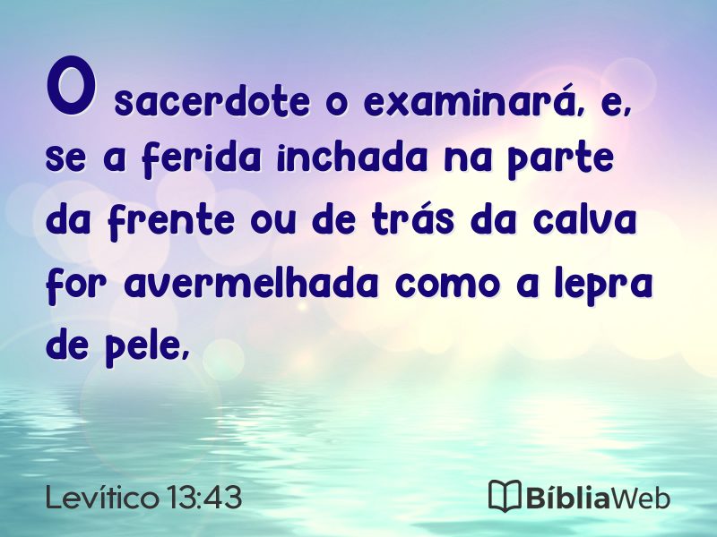 Levítico 13:43 em imagem para compartilhar