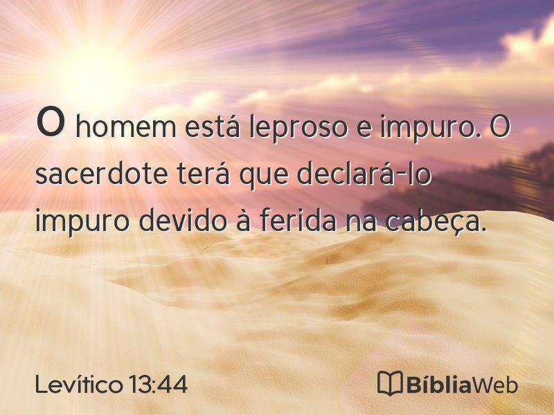 Levítico 13:44 em imagem para compartilhar