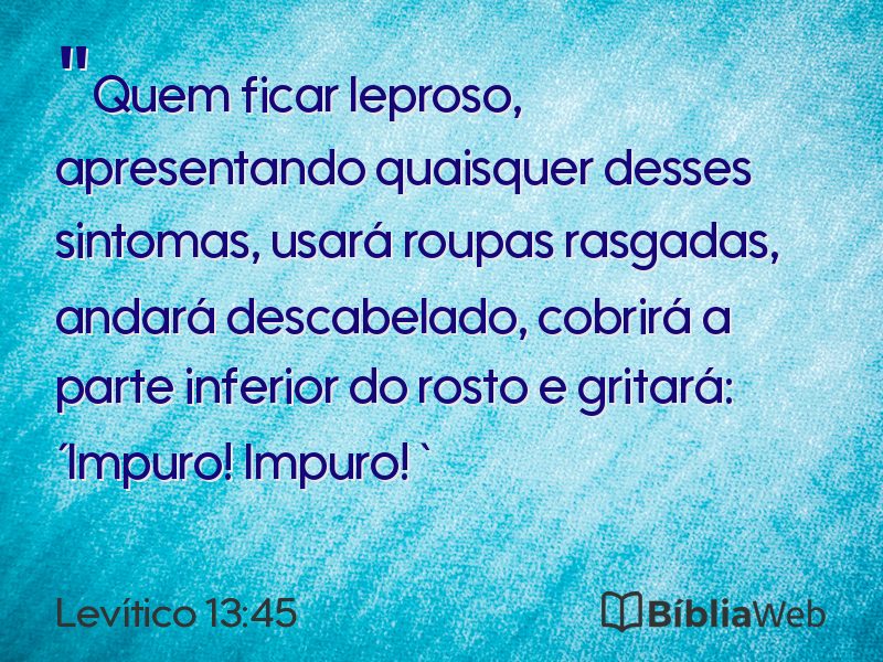 Levítico 13:45 em imagem para compartilhar