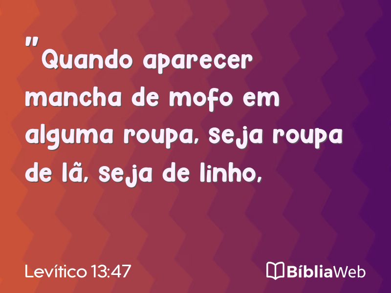 Levítico 13:47 em imagem para compartilhar