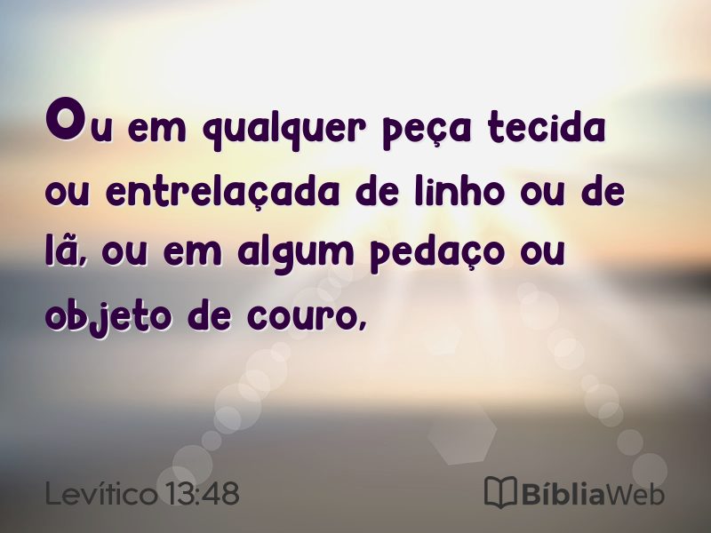 Levítico 13:48 em imagem para compartilhar