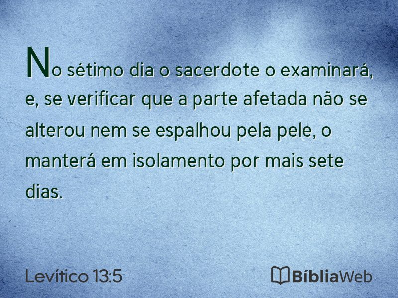 Levítico 13:5 em imagem para compartilhar