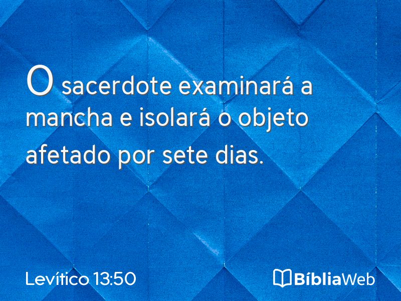 Levítico 13:50 em imagem para compartilhar