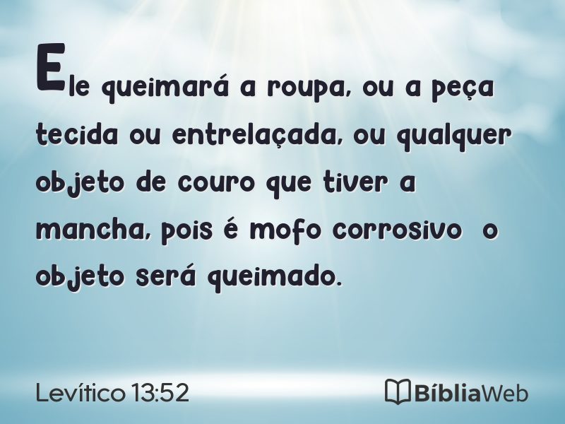 Levítico 13:52 em imagem para compartilhar
