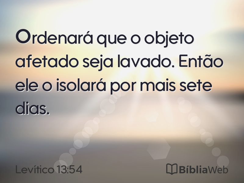 Levítico 13:54 em imagem para compartilhar