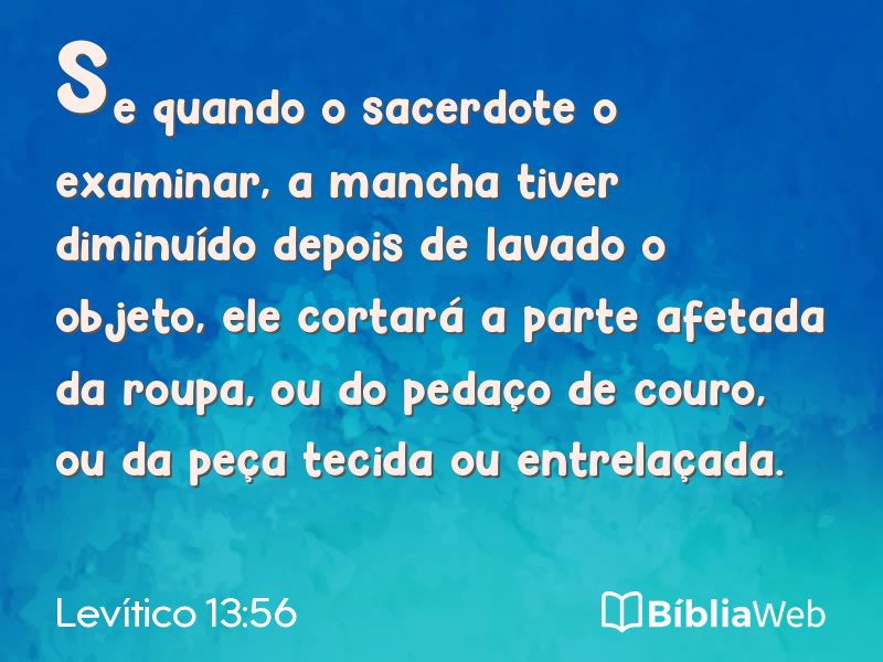 Levítico 13:56 em imagem para compartilhar