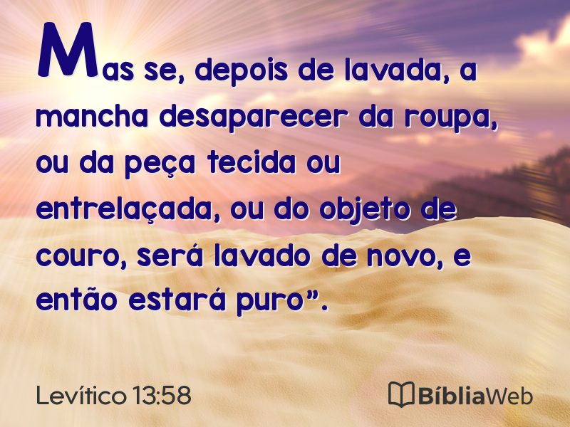 Levítico 13:58 em imagem para compartilhar