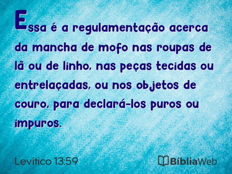 Levítico 13:59 em imagem para compartilhar