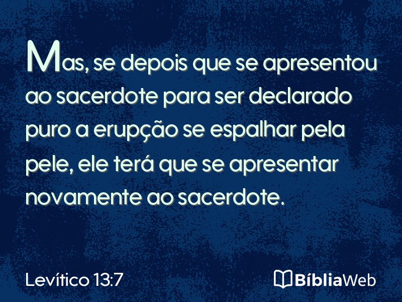 Levítico 13:7 em imagem para compartilhar