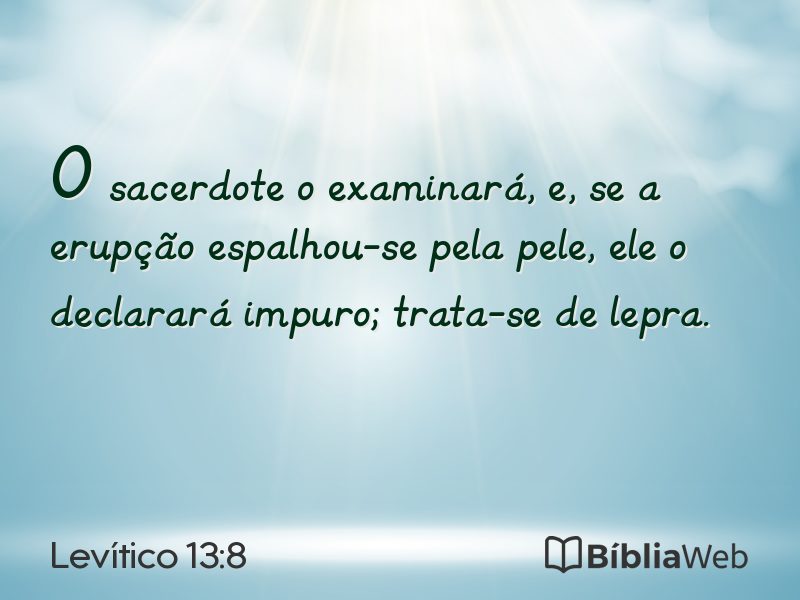 Levítico 13:8 em imagem para compartilhar
