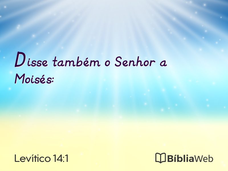 Levítico 14:1 em imagem para compartilhar