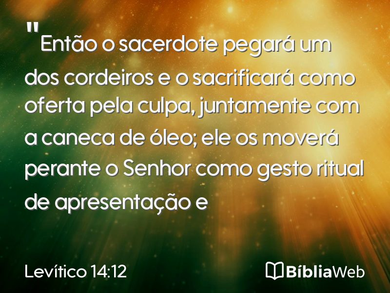 Levítico 14:12 em imagem para compartilhar