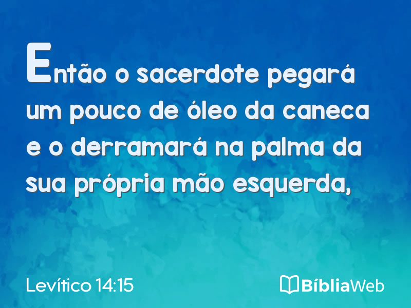 Levítico 14:15 em imagem para compartilhar