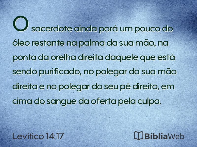 Levítico 14:17 em imagem para compartilhar