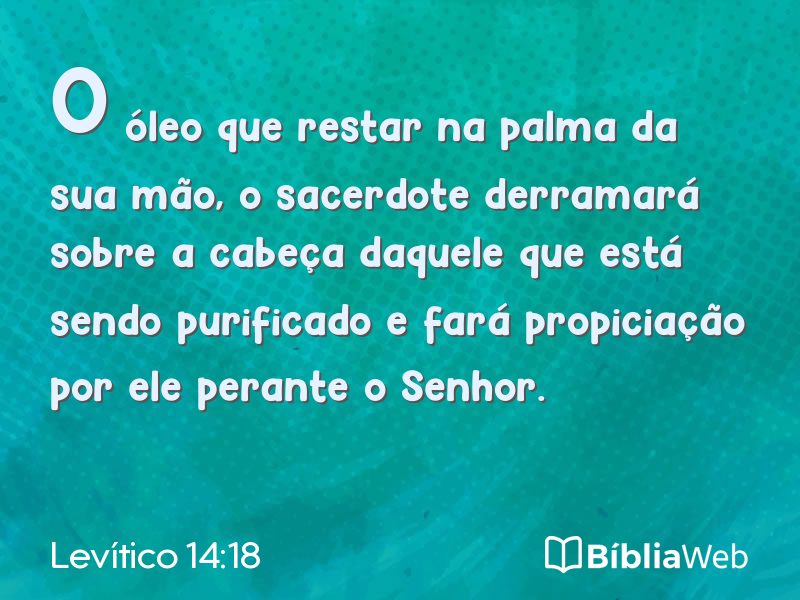 Levítico 14:18 em imagem para compartilhar