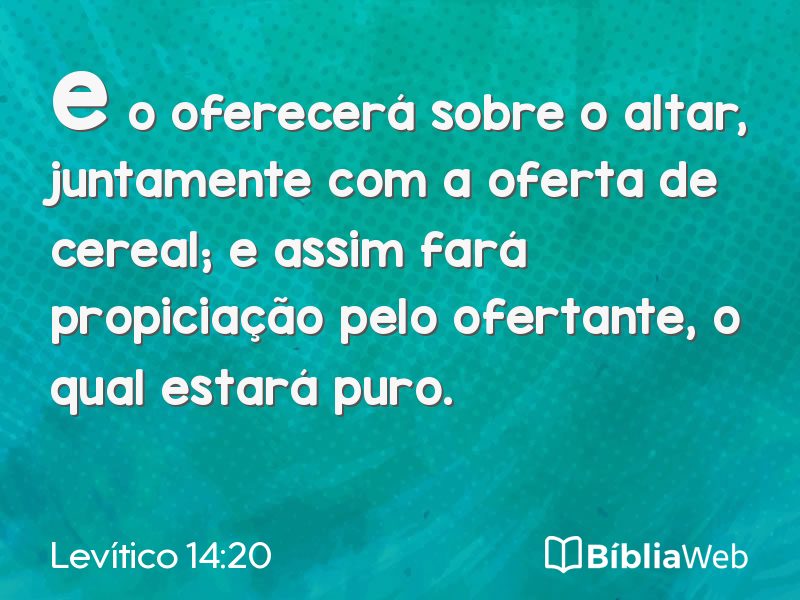 Levítico 14:20 em imagem para compartilhar